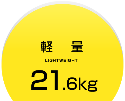 軽量21.6kg